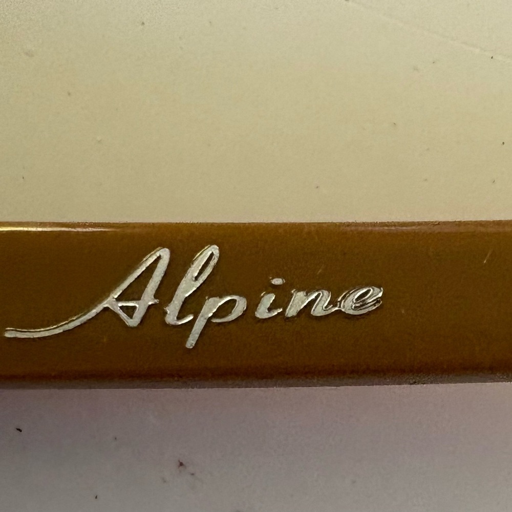 Vintage Dita Alpine Aviator Sunglasses Orange Brown - Picture 3 of 6